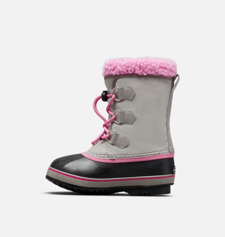 Sorel Youth Yoot Pac™ Nylon - Kids Snow Boots Grey/Black/Pink - 932651PFM